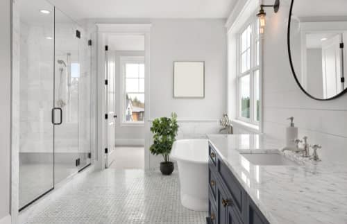 How do you disinfect a bathroom?