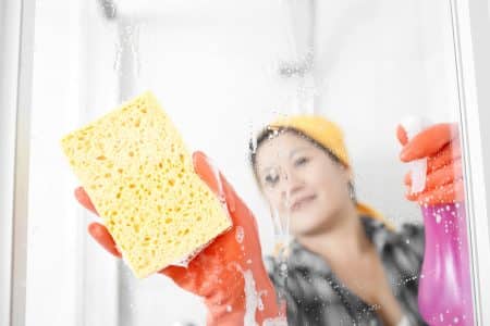 How do you deep clean a shower stall?