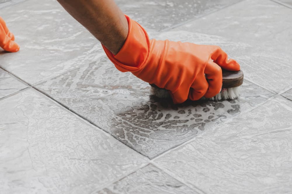 What is the best way to clean bathroom tiles