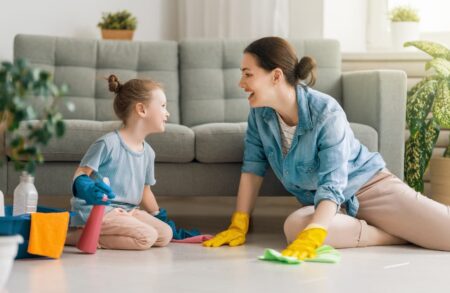 How do you clean a messy living room